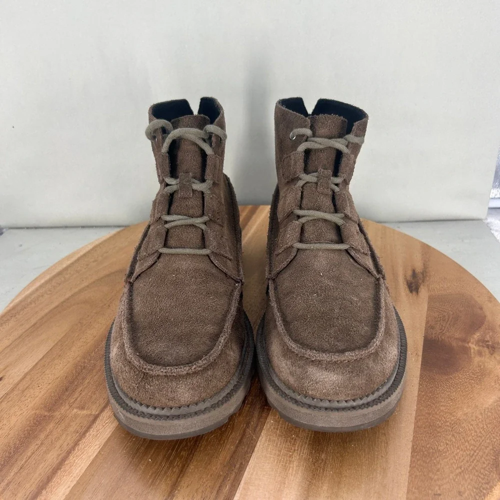Sorel Mens Madson Moc Toe Waterproof Boots Brown Suede NM3499-256 Size 9.5